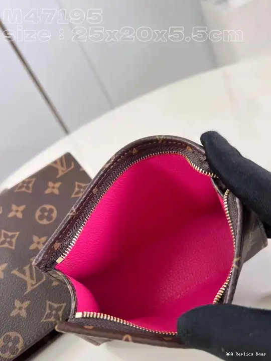 Aaa replica bags Toilet VUITTON LOUIS Trio Pouch-25*20*5.5cm 0604
